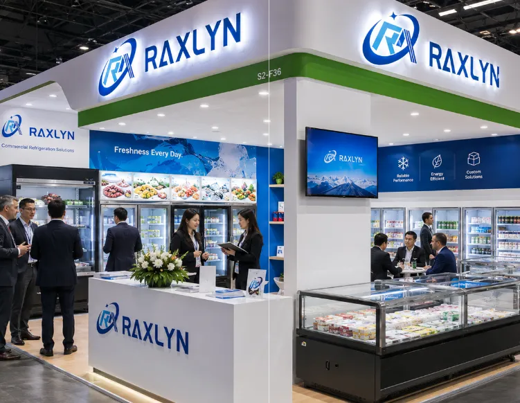 Raxlyn exhibition booth at a refrigeration trade show